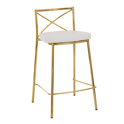 Modern Charlotte - Contemporary Fixed Height Counter Stool (Set of 2)