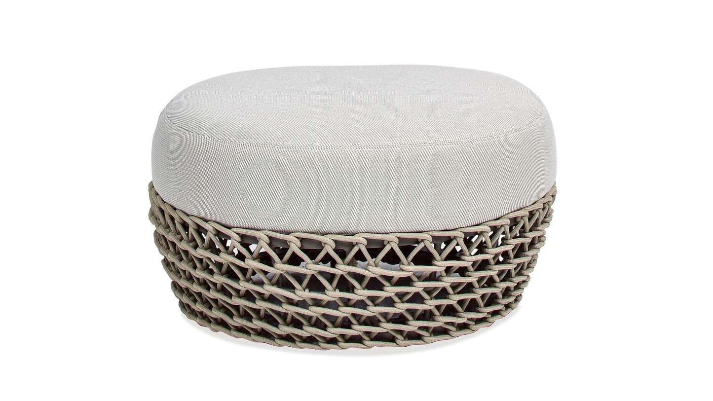 Willow - Round Upholstered Patio Ottoman