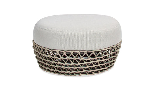 Willow - Round Upholstered Patio Ottoman