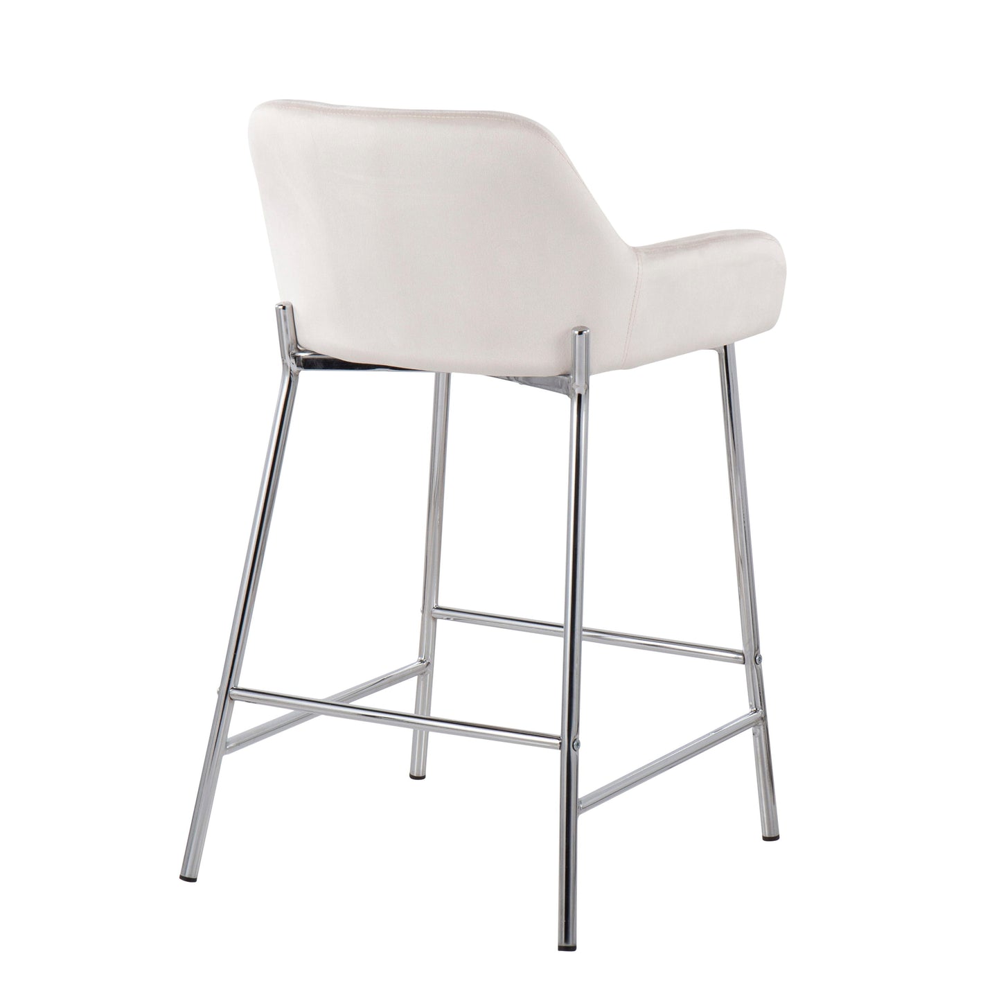 Daniella - Contemporary Fixed Height Counter Stool With Metal Legs (Set of 2)