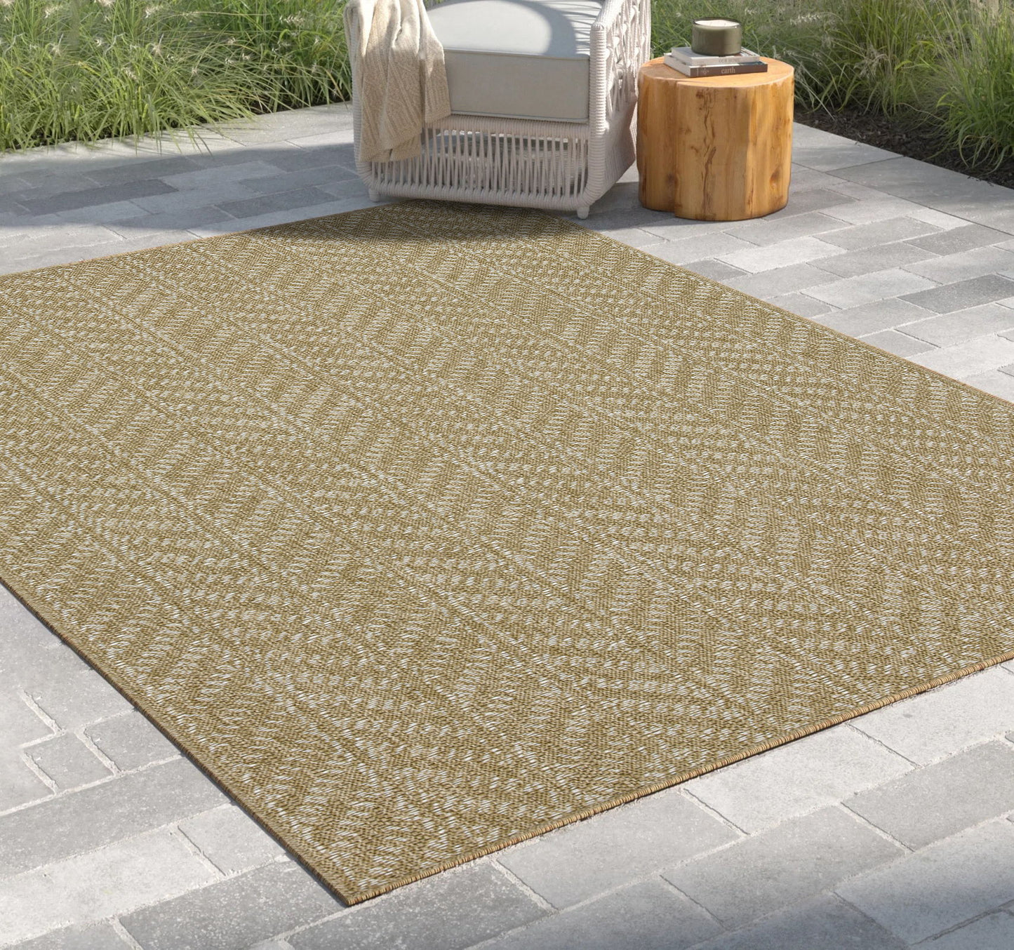 Earth - Indoor, Outdoor Area Rug, Flatweave Construction