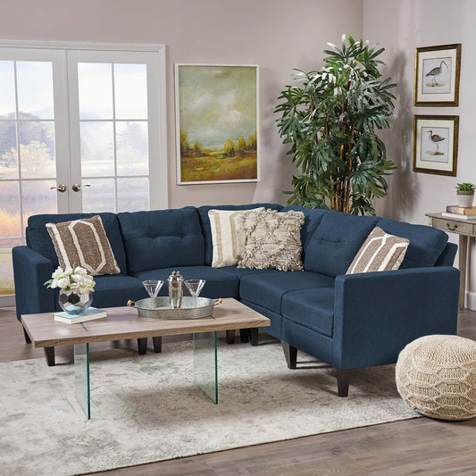 5 Piece Upholstered Sectional