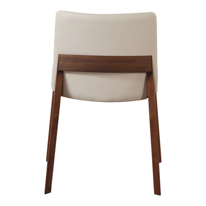 Deco - Dining Chair Chair PVC (Set of 2) - Cream White