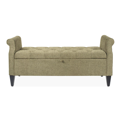 Jacqueline - Tufted Roll Arm Storage Bench