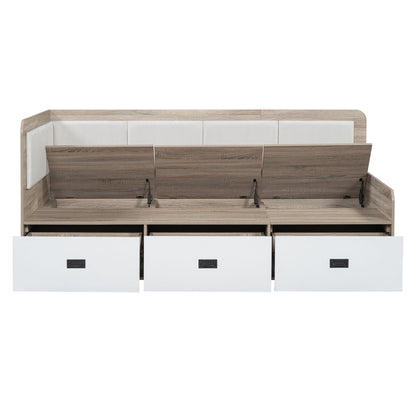 Daybed With Three Drawers And Three Storage Compartments