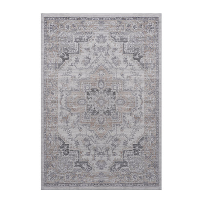 Oriental Non-Shedding Living Room Bedroom Dining Home Office Stylish And Stain Resistant Area Rug - Ivory / Beige