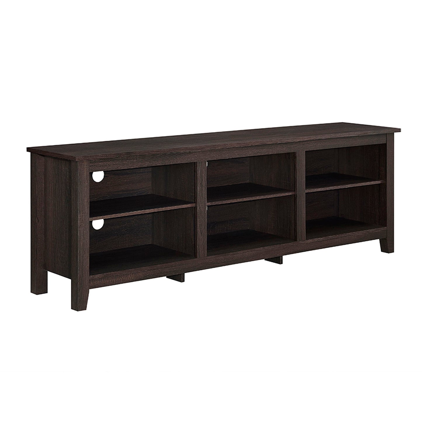 Modern Transitional 3 Shelf Open Storage 70" TV Stand For 80" TVs