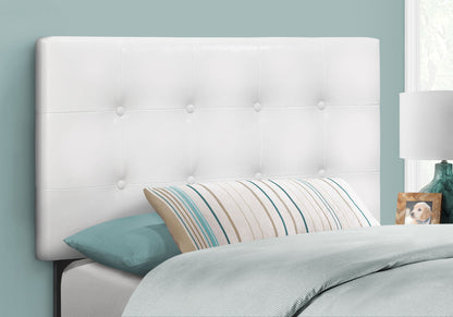 Twin Size, Bed Headboard Only, Upholstered, Transitional - White