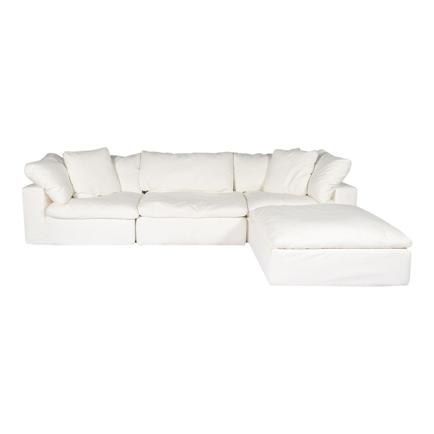 Clay - Lounge Modular Sectional Livesmart Fabric - Cream