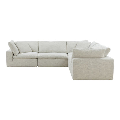 Clay - Classic L Modular Sectional - Pearl Silver