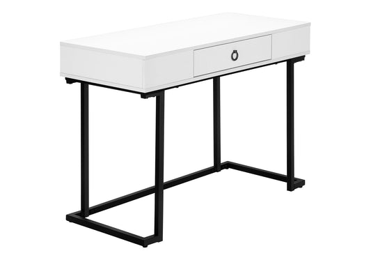 Computer Desk For Home Office, Glossy, Storage Drawer