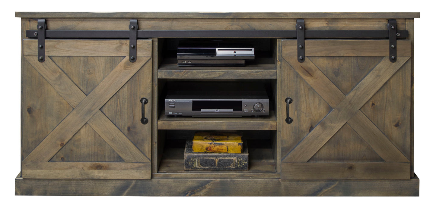 Farmhouse - TV Stand Console - Barnwood