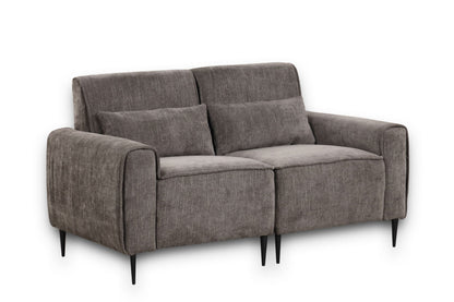 Valentina - Chenille Loveseat With Metal Legs And Throw Pillows