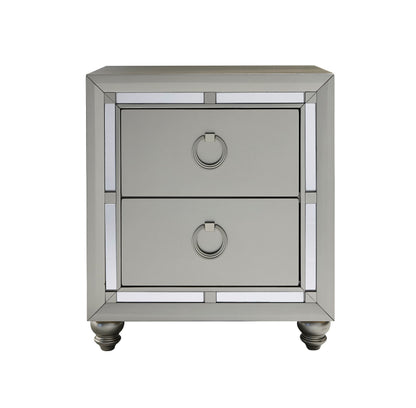 Chloe - Nightstand - Gemstone Silver