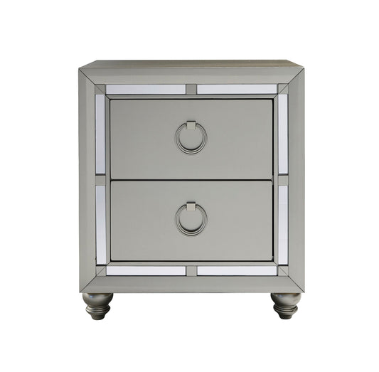 Chloe - Nightstand - Gemstone Silver