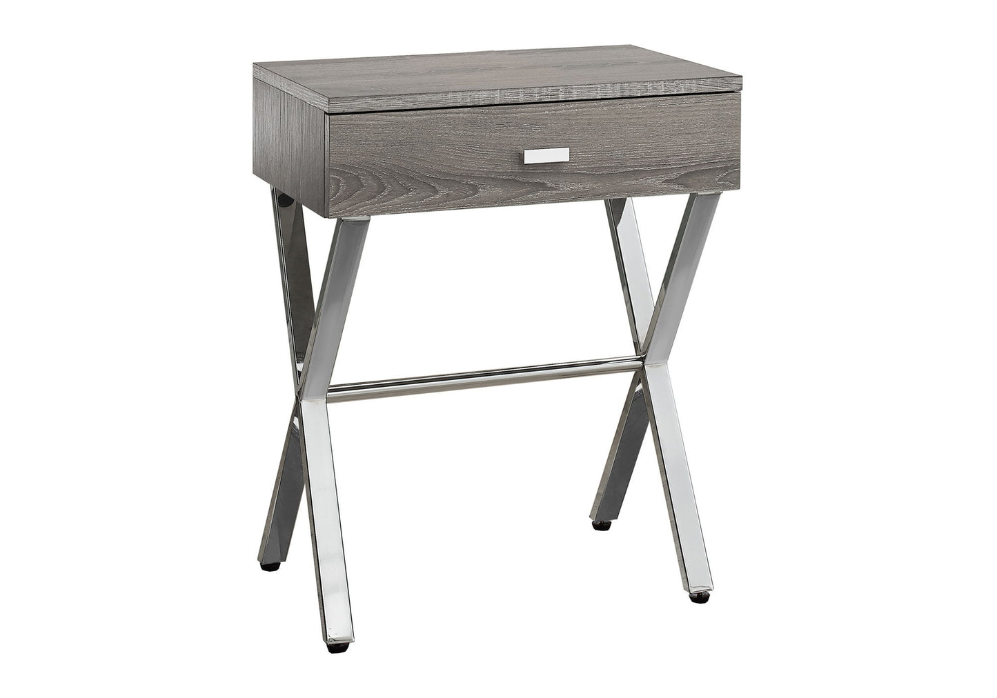 Accent Side X Table, Storage Drawer, Contemporary & Modern