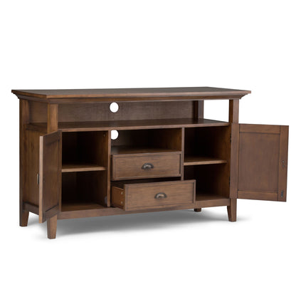 Redmond - Tall TV Media Stand - Rustic Natural Aged Brown