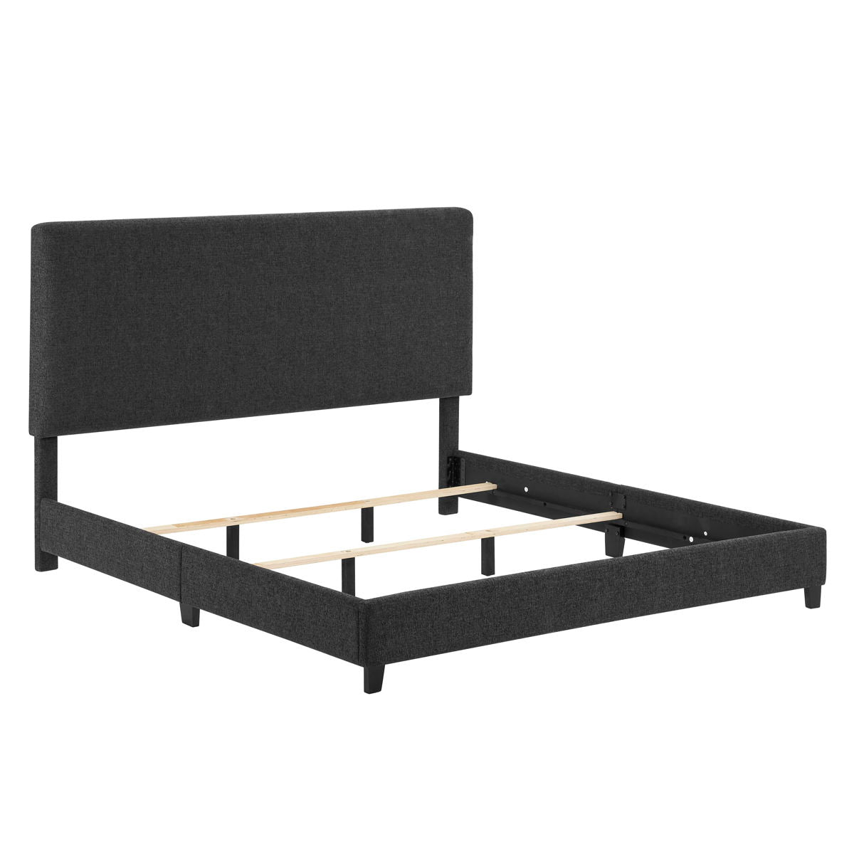 Boucle Upholstered Platform Bed