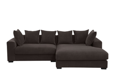 Naomi - 3 Piece Upholstered Sectional - Dark Brown