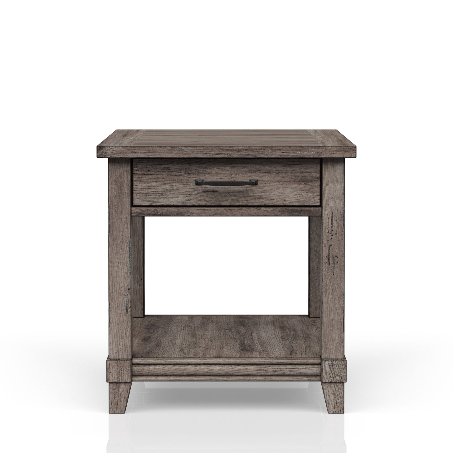 End Table With Storage Drawer Usn - Gray