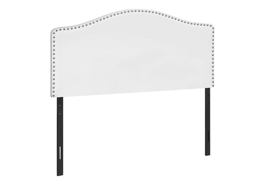 Full Size, Bed Headboard Only, Upholstered, Transitional - White