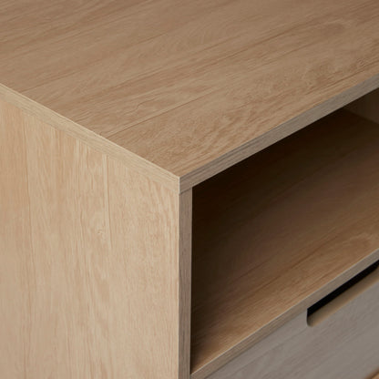 Modern 1 Drawer Nightstand With Open Cubby