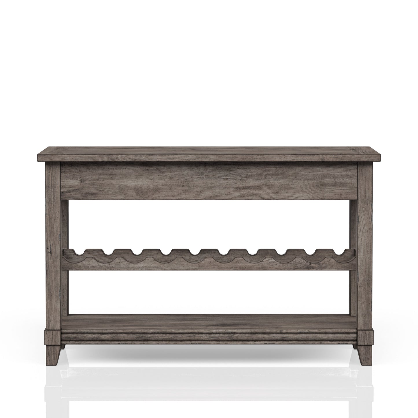 Console Table With Wine Bottle Storage Storage Drawers - Gray