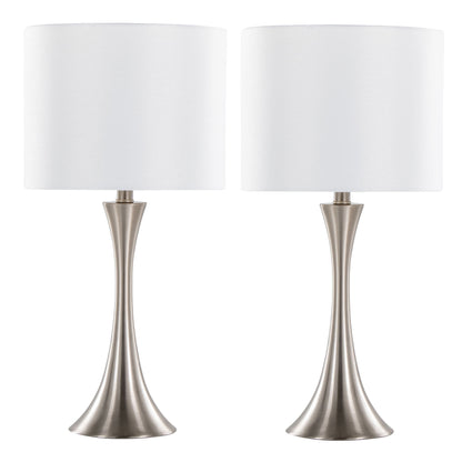 Lenuxe - Contemporary Semi Gloss Table Lamp (Set of 2)