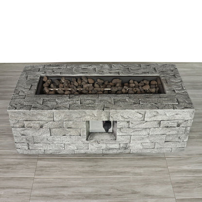 Reinforced - Propane / Gas Fire Pit Table - Stone Gray