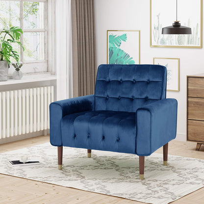 Comfy Arm Chair With Tufted Back, Modern For Living Room, Bedroom And Study