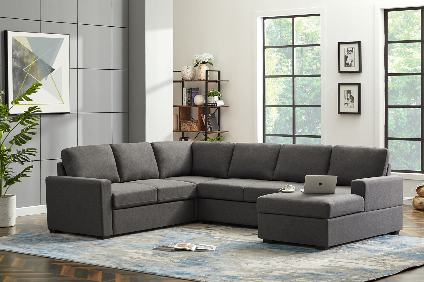 Ketterman - 4 Piece Upholstered Sleeper Sectional