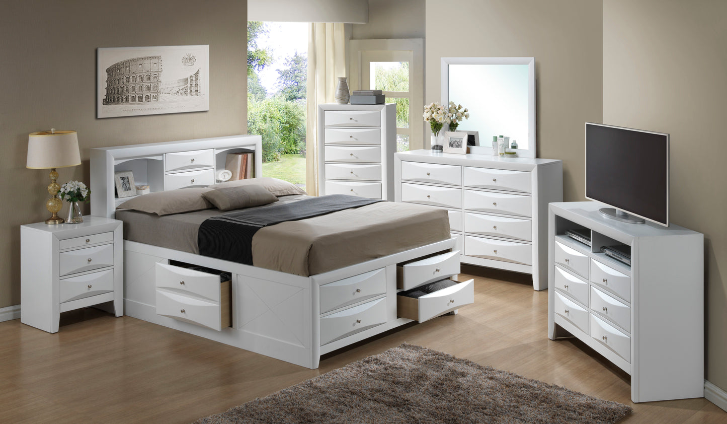 Marilla - Storage Bed With Bookcase Headboard