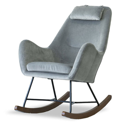 Chel - Mid-Century Modern Velvet Rocking Chair