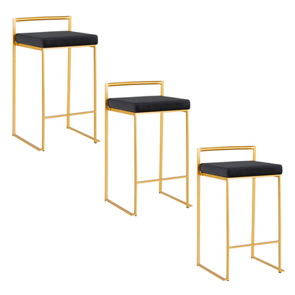 Fuji - Contemporary / Glam Design Counter Stool (Set of 2)