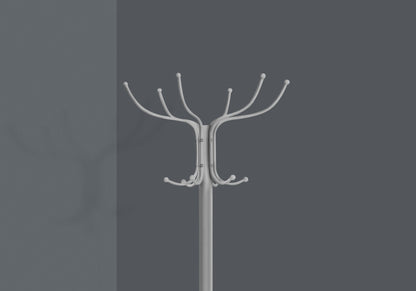 Coat Rack, Hall Tree, Free Standing, 12 Hooks, Entryway, 70"H, Umbrella Holder, Contemporary & Modern