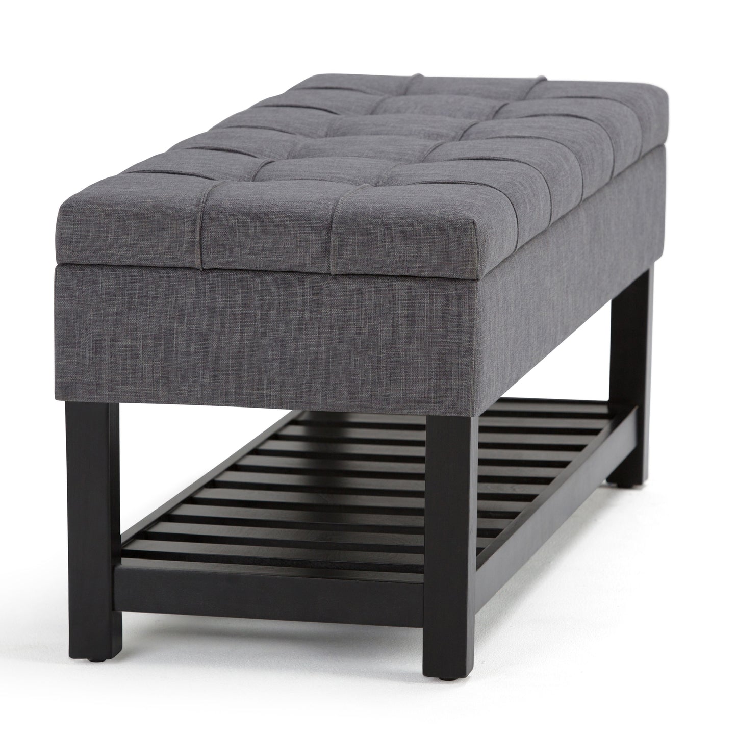 Saxon - Upholstered Transitional Storage Ottoman Bench