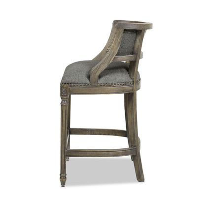 Paris - Farmhouse Counter Height Bar Stool With Backrest