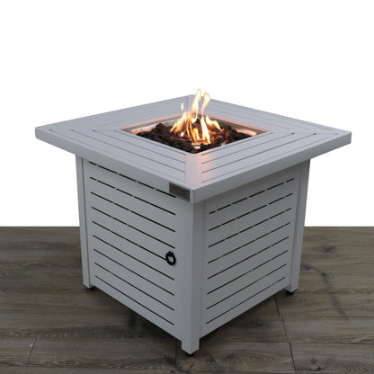 Outdoor Fire Pit Table With Lid - White Line