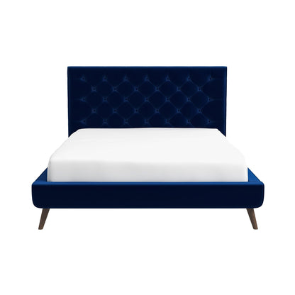 Dillon - Mid-Century Velvet Platform Bed