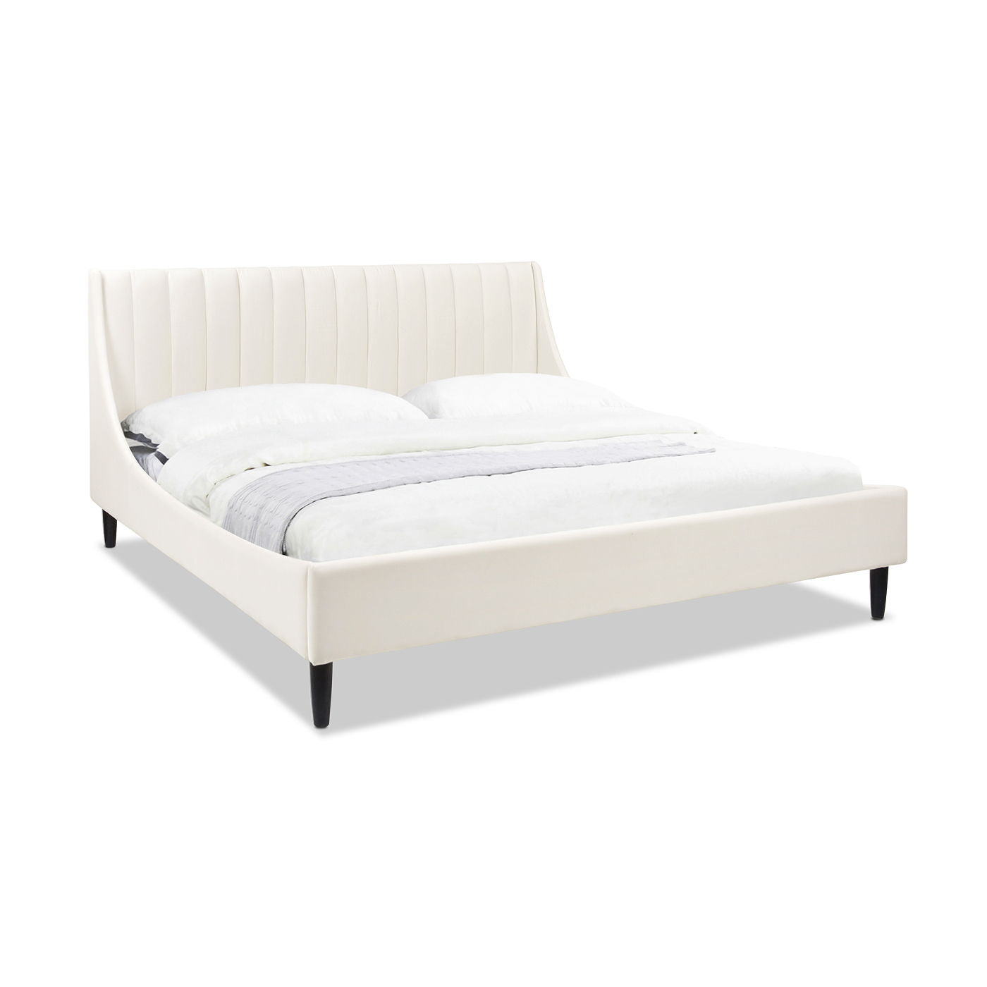 Aspen - Vertical Tufted Modern Headboard Platform Bed Set