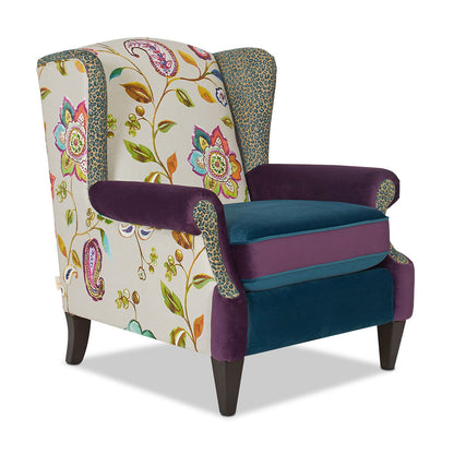 Anya - Boho Chic Wingback Accent Arm Chair