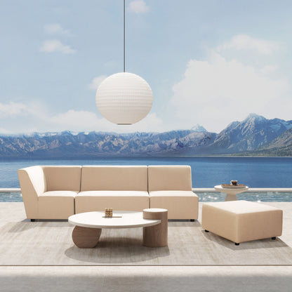 Cleo - Modular Upholstered Deep Seating Patio Armless Loveseat