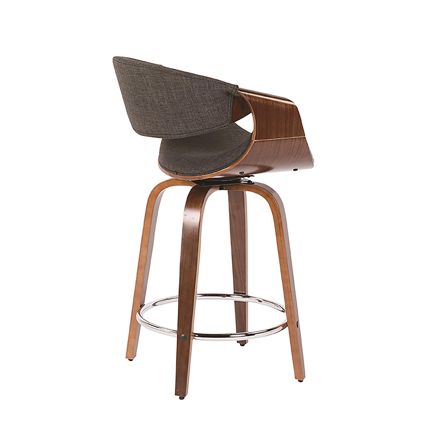 Curvini - Mid Century Modern Counter Stool (Set of 2)