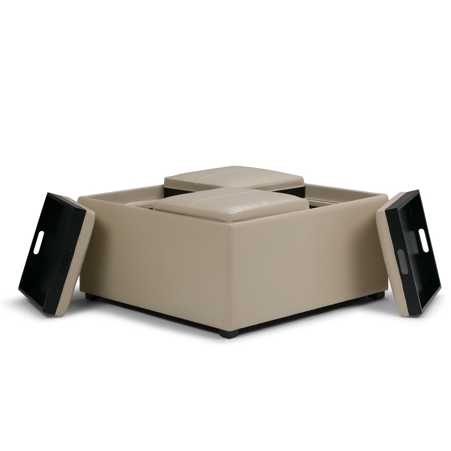 Avalon - Square Coffee Table, Storage Ottoman