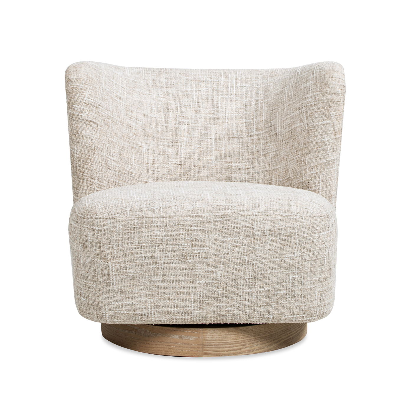 Miranda - Armless Swivel Accent Chair - Natural Gray