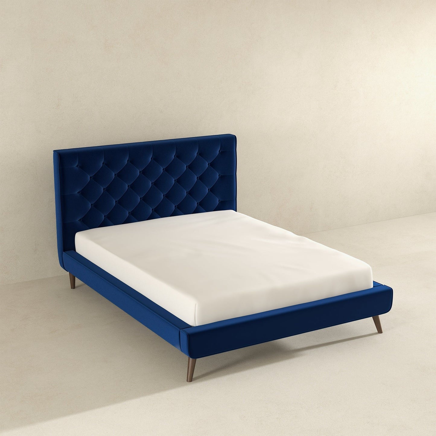 Dillon - Mid-Century Velvet Platform Bed