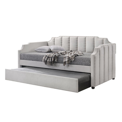 Peridot - Twin Daybed With Trundle - Dove Gray