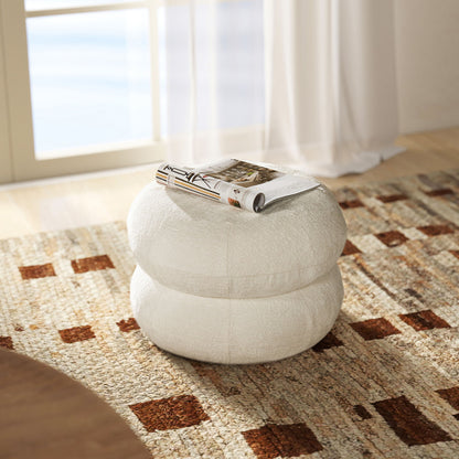 Nest - Low Round Upholstered Ottoman