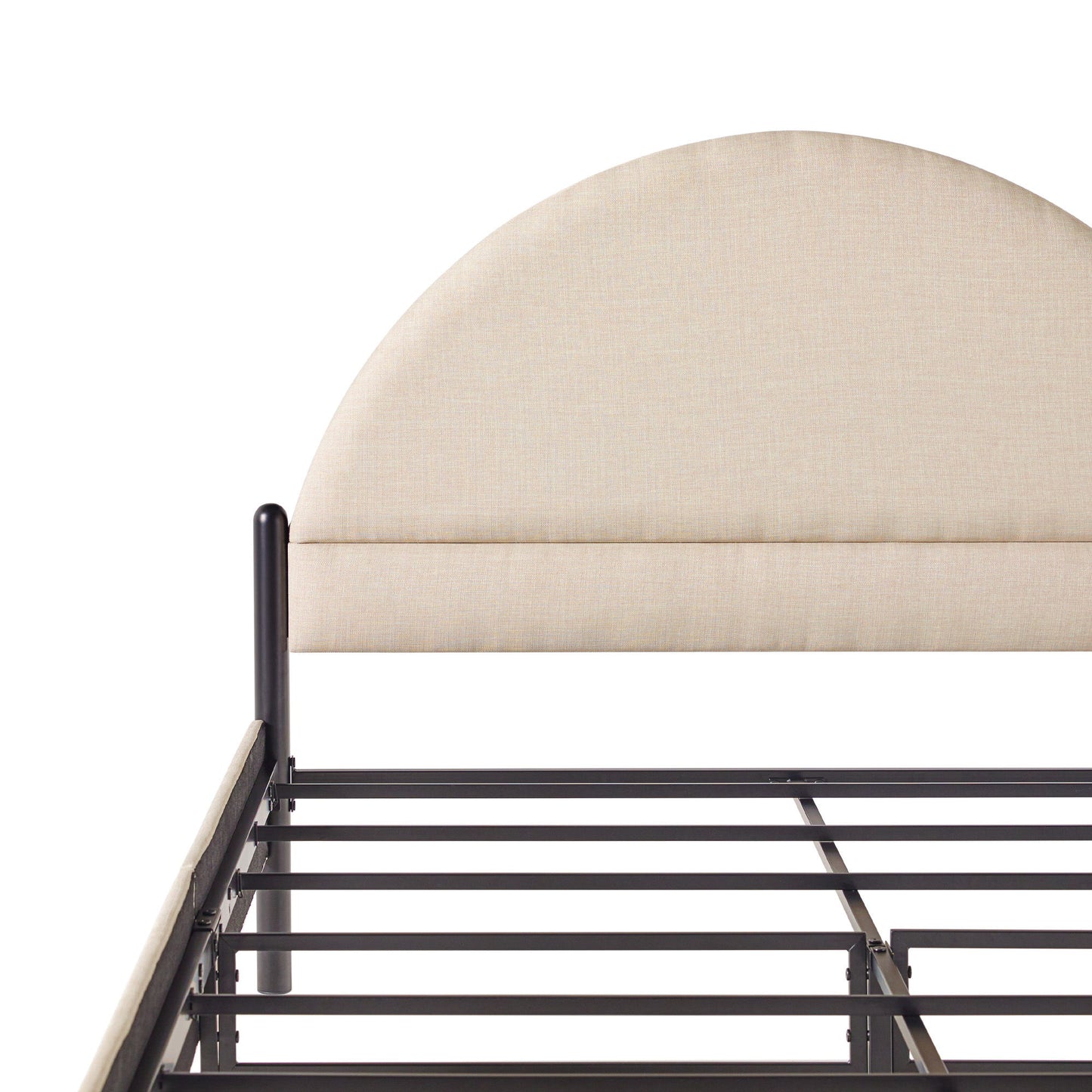 Bed Modern Upholstered Curved Headboard