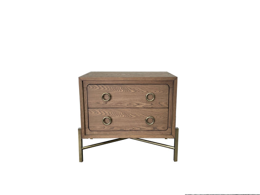 2 Drawer Nightstand With USB - Latte